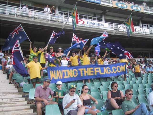 In the stand at Johannesburg