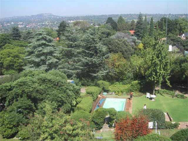 Joburg view from backpacker dorm!